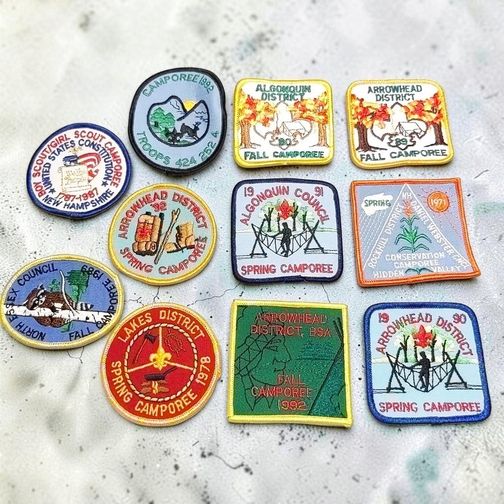 VTG Boy Scouts BSA Camporee Patch Lot of 11 1971-1993 Algonquin Arrowhead Lakes